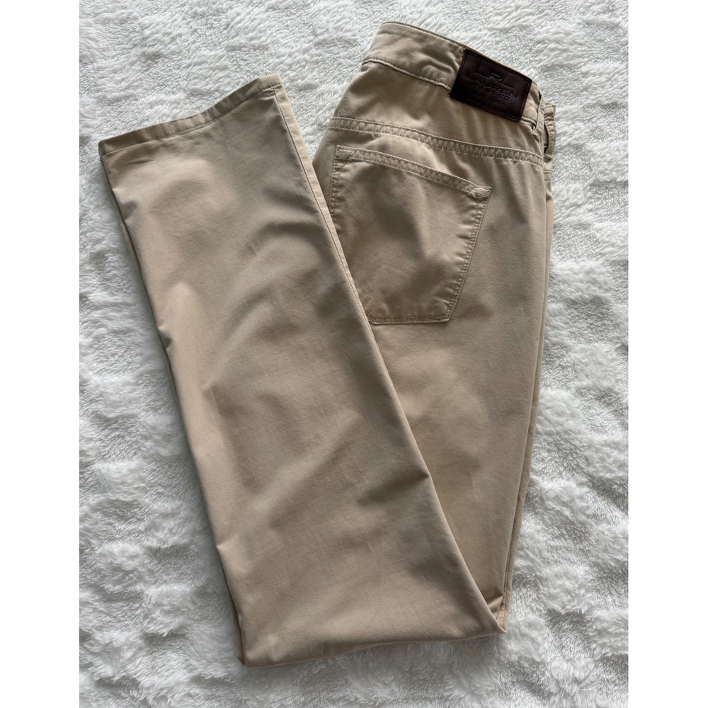 Lauren Ralph Lauren Khaki Chino Pants Womens 14 Tan Straight Leg Stretch Cotton